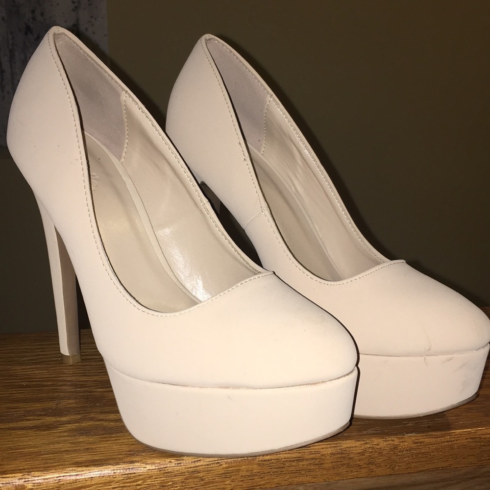 Charlotte Russe Nude Platform Heels